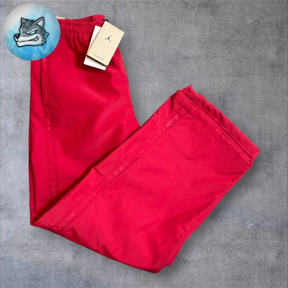 Nike Air Jordan Wings Red Track Pants Storm Loose-Fit Mens Size Small HV0083-659